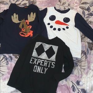 Boys winter theme shirts